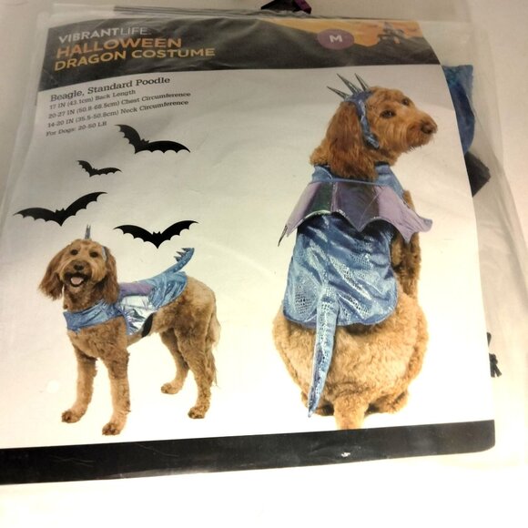 Vibrant Life Dog Costume Dragon Halloween Pet Outfit Medium M - Picture 1 of 4